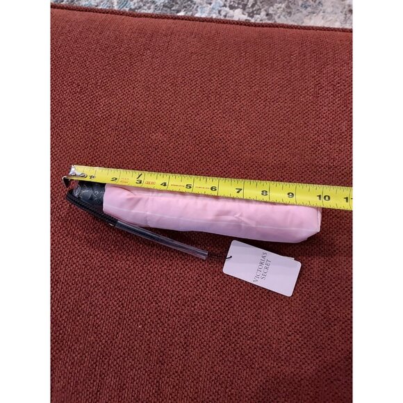 Victoria's Secret Pink Mini Striped Portable Logo Compact Travel Umbrella - Picture 5 of 6